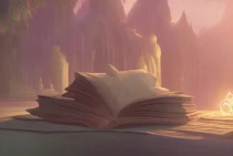 Magical book surrounded by magic