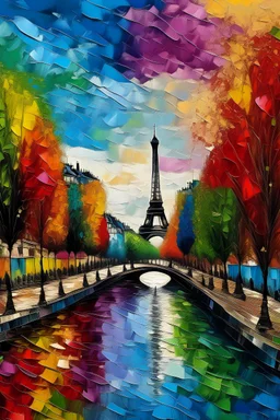 Daliesque landscape of Paris with more colours