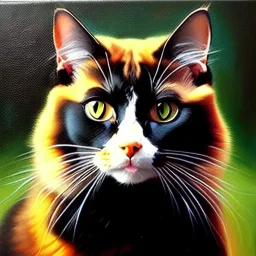 portrait of beautiful Cat painting by Brom , oil on canvas, cinematic composition, extreme detail,fit full head inside picture