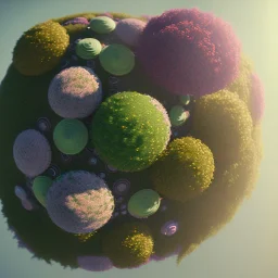 globe, plants and flowers around, kente, cinema 4d, octane render, high detail