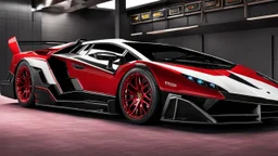 lamborghini Countach LPI 800-4 MANSORY Fused with Lamborghini Veneno, Super Detailed, desktop wallpaper, 4K rear view, center