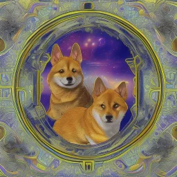 pleiadian shiba inu blue purple