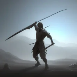 franz frazetta style, twohanded sword, steel,