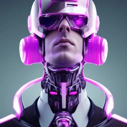 handsome, cute man, handsome man in futuristic suits, black and white highlight hair color, pink and purple background, pink lighting, deep purple backlighting, gun, smoke, robot suits