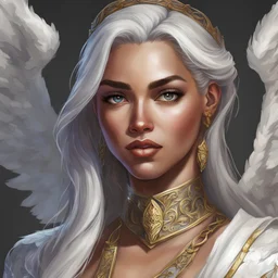 dnd, portrait of angel sage