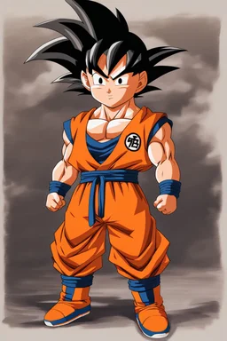 Goku, but he is tan skinned