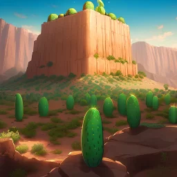 real life like cactus in the desert in arizona, grand canyon, anime