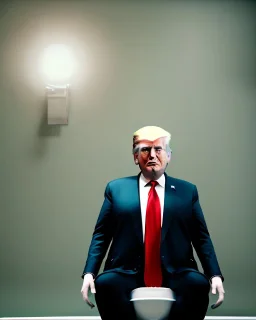 Donald Trump sitting in toilet scene, without pants, realistic image, casual, concept art, smooth, unreal engine 5, god lights, ray tracing, RTX, lumen lighting, ultra detail, volumetric lighting, 3d.