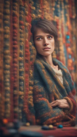 a desperate person woven into the tapestry wall, bokeh like f/0.8, tilt-shift lens 8k, high detail, smooth render, down-light, unreal engine, prize winning