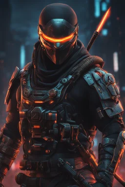 Machine in 4k realistic artstyle, ninja them, neon details, full body, apocalypse, intricate details, highly detailed, high details, detailed portrait, masterpiece,ultra detailed,best quality