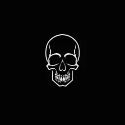 minimalistic skull logo