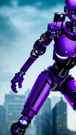 cyborg nion purple Suspicion interested in-depth details HD 4K 8K