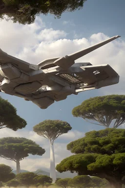 a group of [school kids] see a saucer shaped uap::25 flying over tall pine trees, year is 1966 in color, concept art, by Asaf Hanuka, by Weta Digital, Electric Colors, Screen Space Global Illumination, in a symbolic and meaningful style