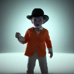 Clockwork orange, Alex toddler, real, full body, distopic background, cyberpunk, dramatic lighting, hyper realistic, 8k