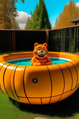 garfield-themed hot tub