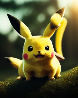 Pikachu, highly detailed, hyper-detailed, beautifully color-coded, insane details, intricate details, beautifully color graded, Cinematic, Color Grading, Editorial Photography, Depth of Field, DOF, Tilt Blur, White Balance, 32k, Super-Resolution, Megapixel, ProPhoto RGB, VR, Half rear Lighting, Backlight, non photorealistic rendering