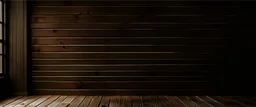 horizontal wooden planks painted dark brown, no gaps