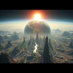 Earth 1 Million Years From Now Don't make it just "future city." Show: new continents new species altered atmosphere strange ecosystems remnants of humanity
