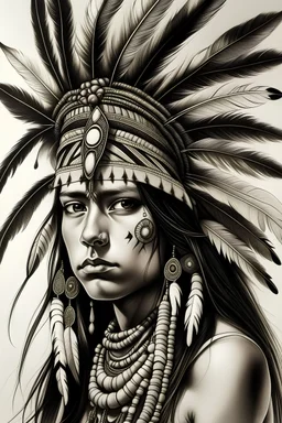 Amazing drawing of a realistic tribal chestnut