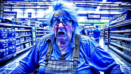 psycho lady shopping at lowes store