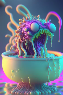 Soup creature,delicate colors, ultra detailed, smooth, light effect，vaporwave colorful, smooth, extremely sharp detail, finely tuned detail, ultra high definition, 8 k, unreal engine 5, ultra sharp focus