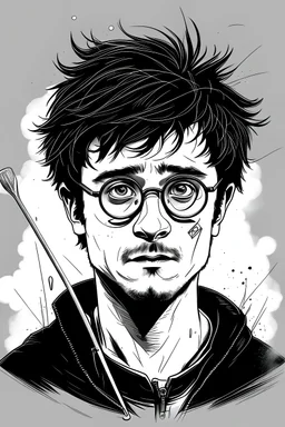 Outline art of Harry Potter