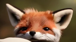 a sci-fi cute little fox head