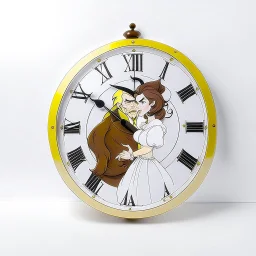 The clock from the film “Beauty and the Beast” on a light background