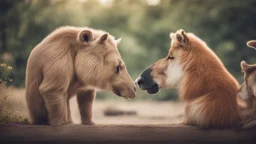 romantic photograph of two animals in a loving relationship