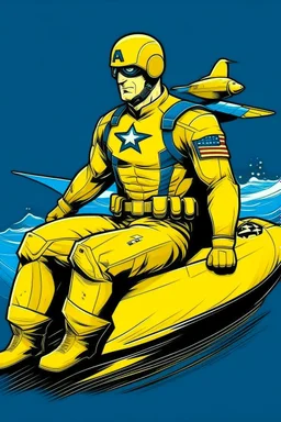 Yellow, captain america, top gun, swimming