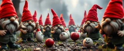 gnomes bowling like it is the end of the world