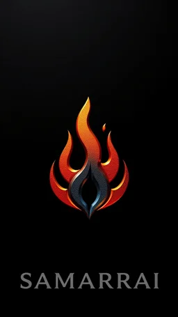 Flame 3D logo at bottom the word “ SAMARRAI”