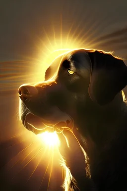 dog by sun by dark