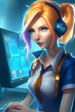 Lux (from LOL) as an IT professional