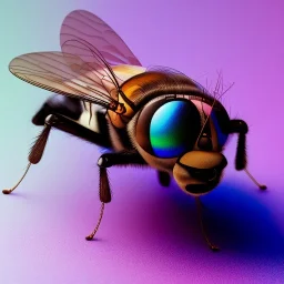 Photo of fly, 800mm lens, realistic