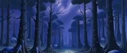 A violet haunted forest with lightning elemental beetles painted by Rene Magritte