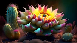 Fantasy cactus flower