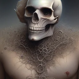 skull mask bodybuilder by gerald brom luis royo