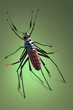 Mosquito cool insect character animation