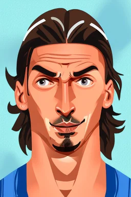 Zlatan Ibrahimovic Swedish soccer player cartoon 2d