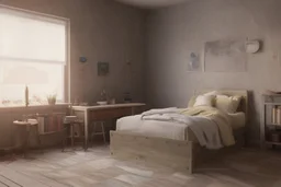 A youthful room with a PC and a bed 190 cm, 90 cm wide, and RGP side lighting model 2024