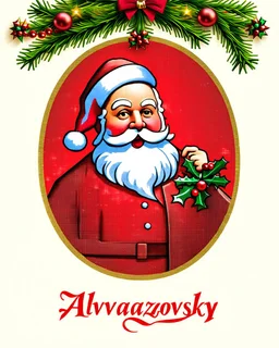 Alvazovsky christmas greeting card