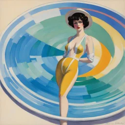 (Kupka's style) And that was the colors of the saucer? No, her swimsuit.