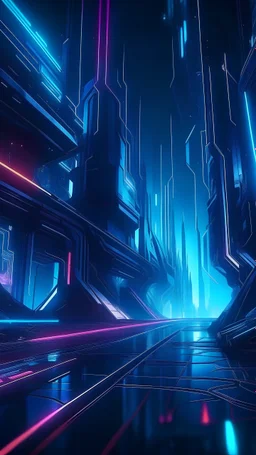 futuristic cyberpunk background Tronland sharp focus