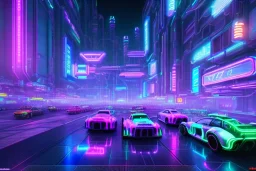 Future City, Neon, Neon Lighting, Cyberpunk, Hyper Realistic, Hyper Detailed,