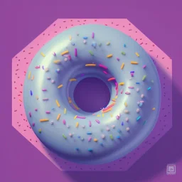 100mm photo of isometric floating donut in the sky, surreal donut with sprinkles, intricate, high detail, behance, microworlds smooth, macro sharp focus, centered