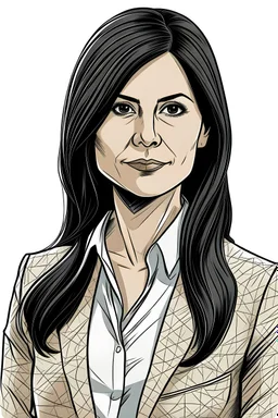 Una mujer de pelo negro administrativa