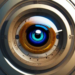 eye shape clock, time, Unreal Engine 5, lens macro,sharp focus, realistic, hyper detailed