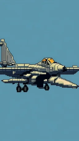 F/A-18 retro pixel art style