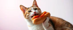 will smith cat eating albino hot dog